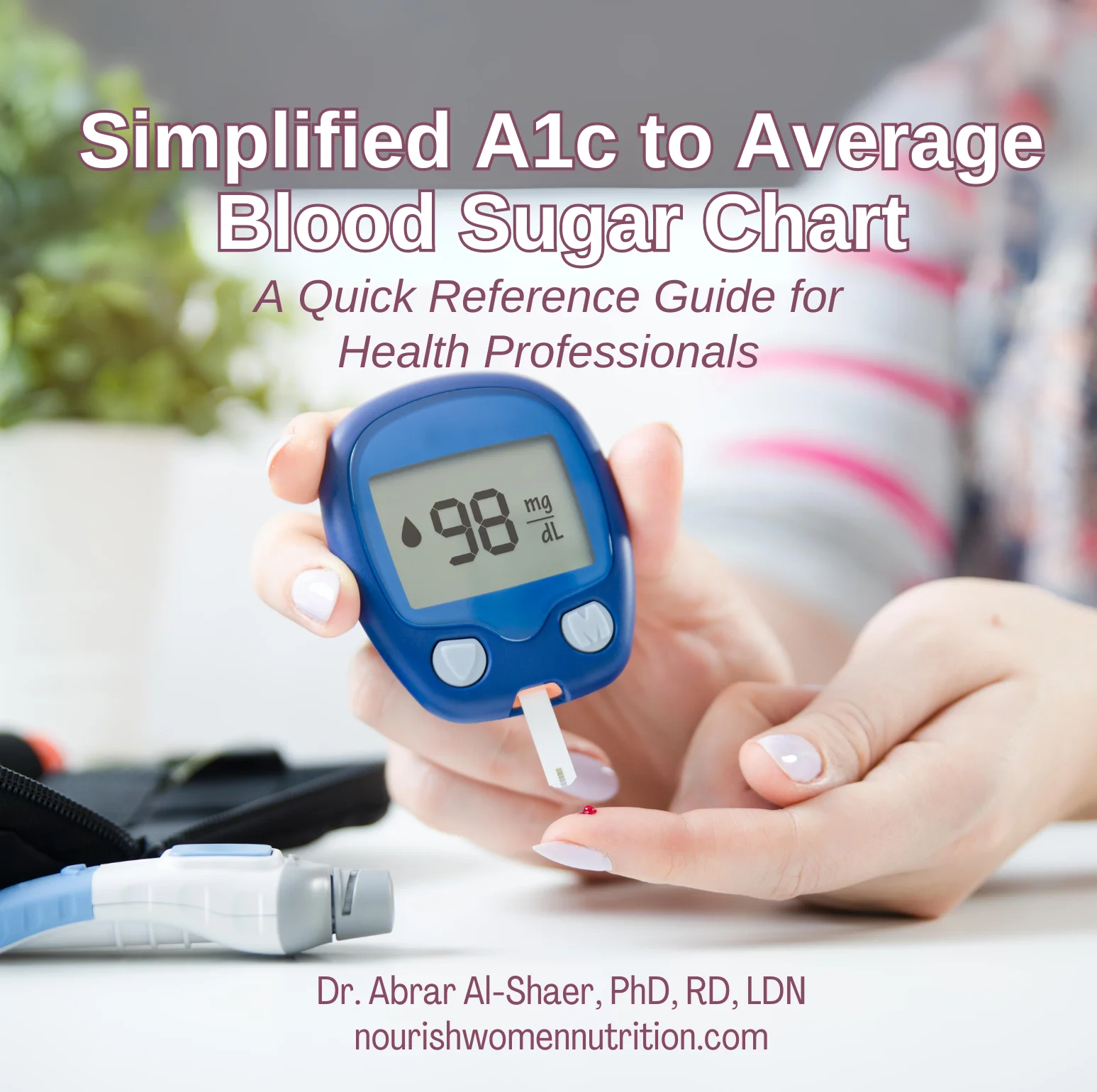 Simplified A1c to Average Blood Sugar Chart Cover